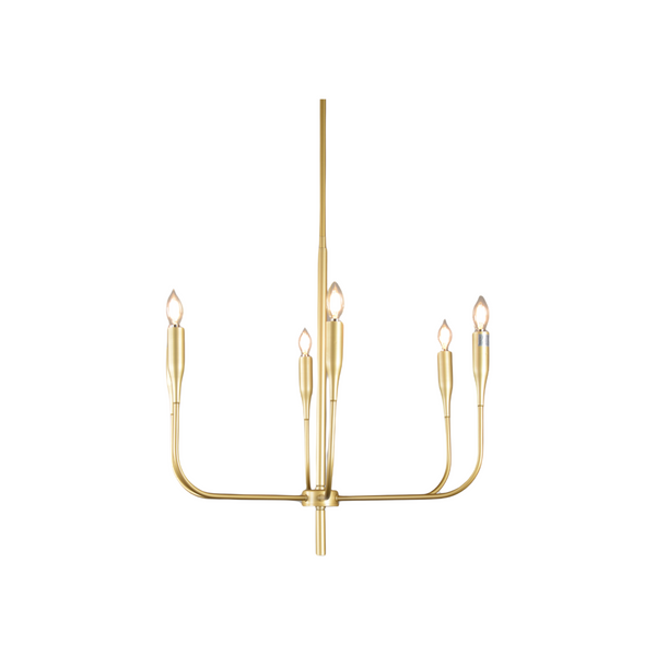 Bronte Gold 6 Light Chandelier - Dutchmans – Dutchmans Casual Living