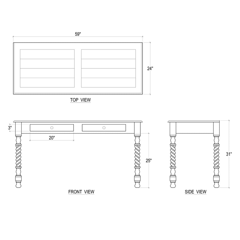 Barley Console Desk