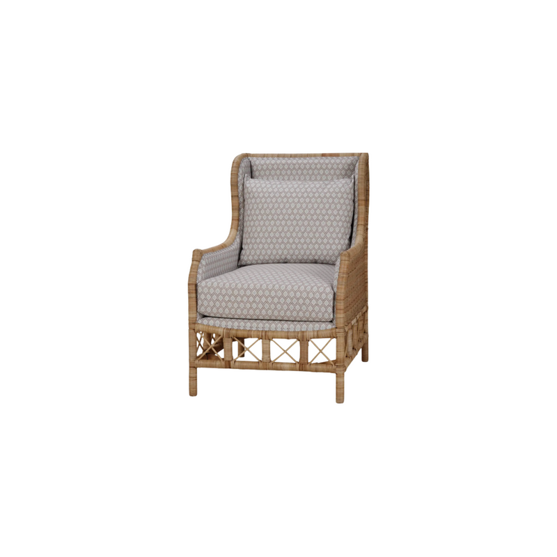 Hampton Rattan Wing Chair
