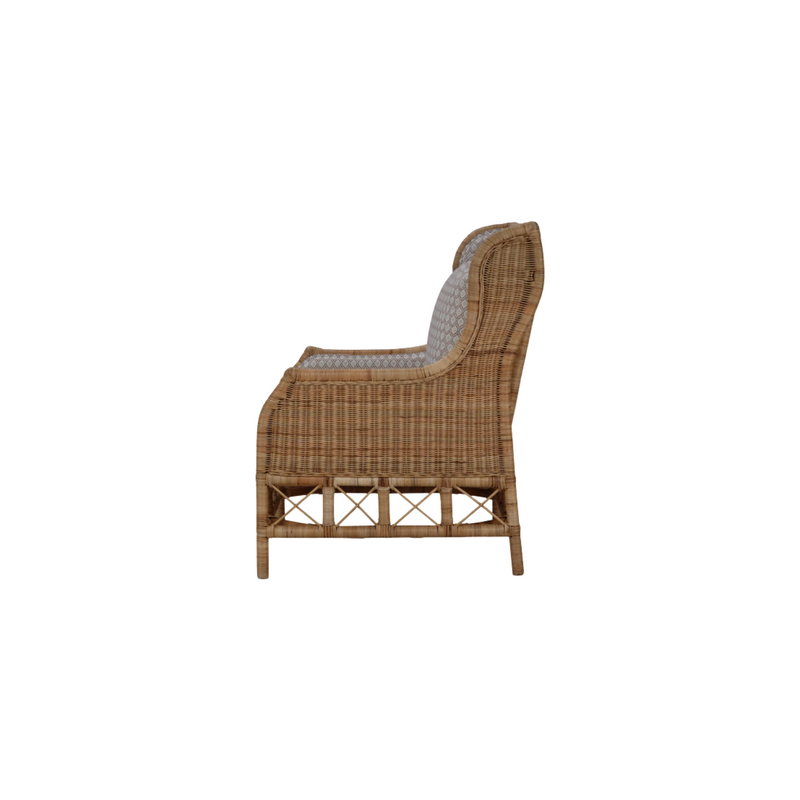 Hampton Rattan Wing Chair