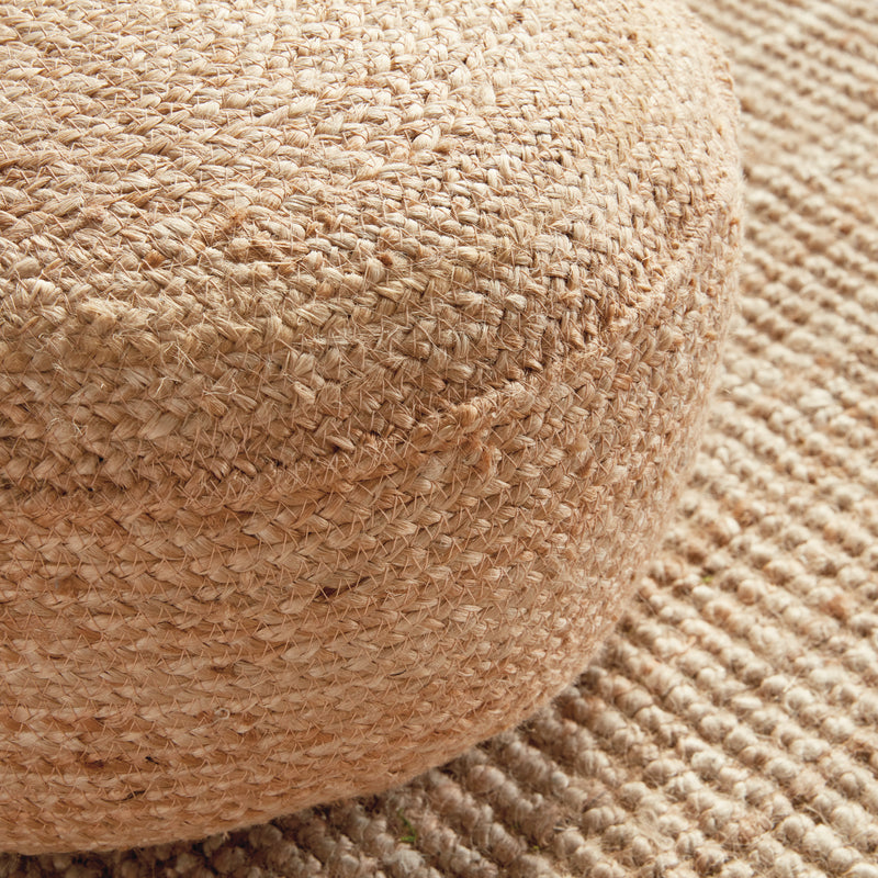 Jute Round Pouf