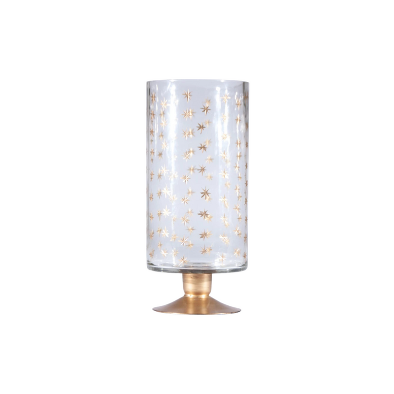 Starburst Etched Footed Hurricane