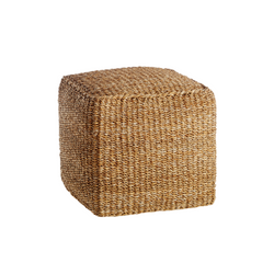 Seagrass Square Pouf