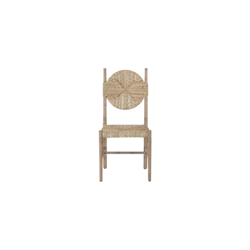 Wide Woven Dining Chair