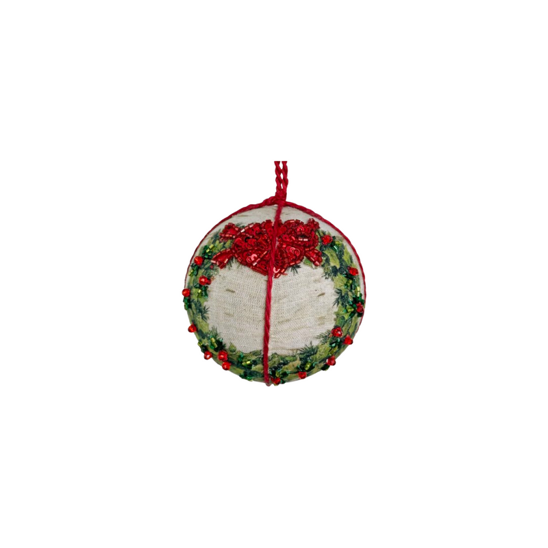 Cotton Wreath Ornament