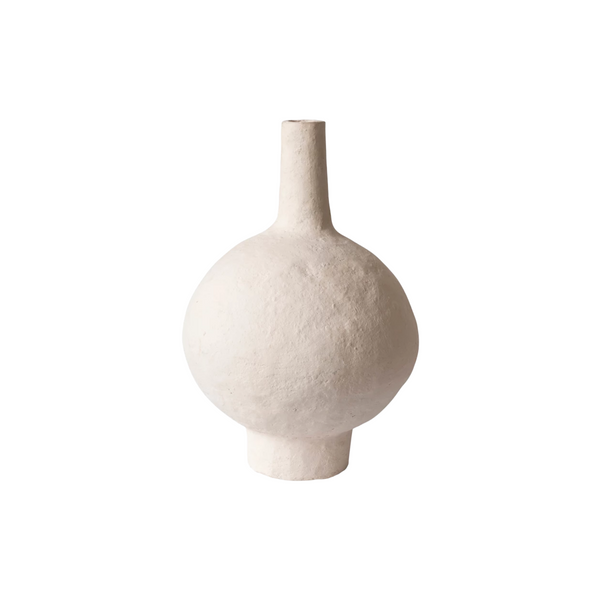 White Mache Vase