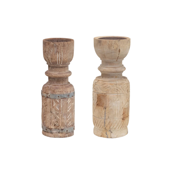 Wood Candle Holders