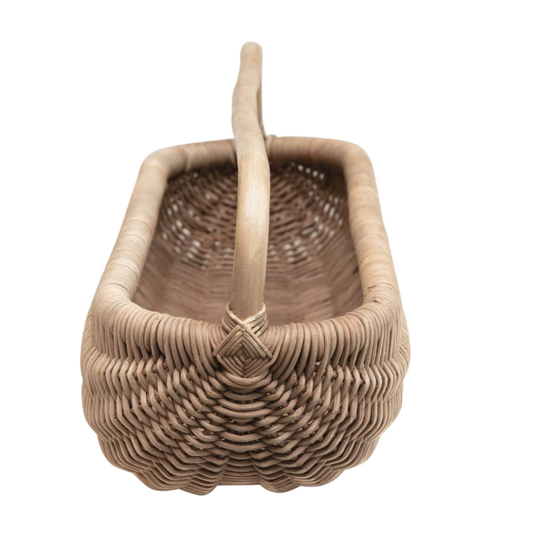 Hand-Woven Rattan Basket