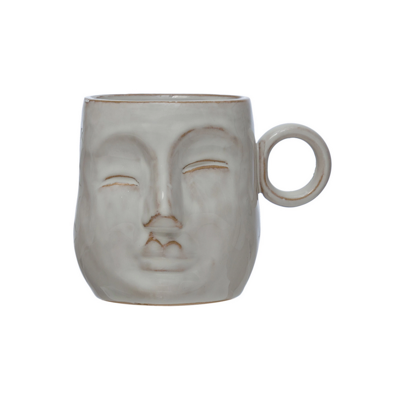 Stoneware Face Mug